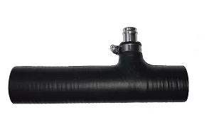 Tubo trasero agua en silicona negro